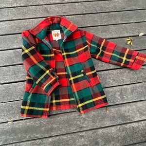 Kiel James Patrick Kids Plaid Flannel wool blend jacket